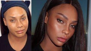 NATURAL NO MAKEUP, MAKEUP ..LETS TRICK EM | SONJDRADELUXE