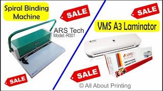 Ars tech R001 spiral binding A4 machine , VMS A3 Lamination machine sale , spiral binding wires