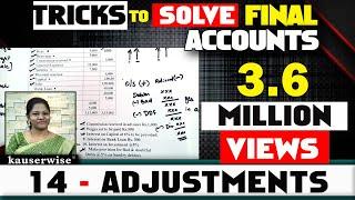 Final accounts with 14 Adjustments | Trading | Profit & Loss account | Balance Sheet | By kauserwise