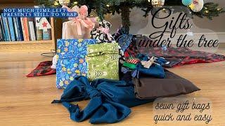 5 Minute Gift Bags - Easy Sewing Tutorial; Six Different Styles