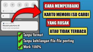 CARA MEMPERBAIKI KARTU MEMORI (KARTU SD) YANG RUSAK