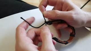 Как сделать регулируемую застежку для браслета — завязать скользящий узел