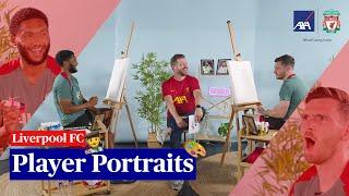 Liverpool FC Player Portraits Ep.1 | Andy Robertson & Joe Gomez Painting Challenge | AXA UK