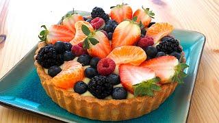 CUSTARD CREAM AND FRUIT TART - ASMR RECIPE | cakeshare