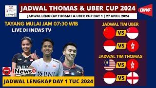 Jadwal Thomas & Uber Cup 2024 Day 1 : Indonesia VS Hongkong | Klasemen Thomas & Uber Cup 2024