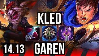 KLED vs GAREN (TOP) | 51k DMG, 5k comeback, 6 solo kills, 500+ games | EUNE Master | 14.13