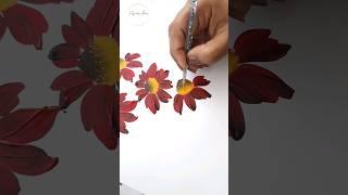 Watch and Be Satisfied As This Simple Flower Painting Comes to Life!