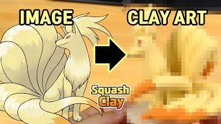 Pokémon Clay Art : Ninetales Fire-type Pokémon!