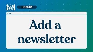 Add a newsletter | WordPress.com