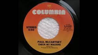 Paul McCartney  Check My Machine  1980