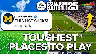 Toughest Places to Play Rankings for EA College Football 25 is WILD
