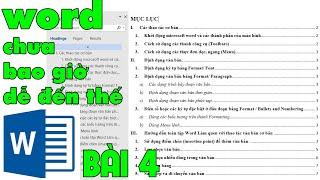 Hướng dẫn định dạng văn bản trong word 2016, 2019 - Bài 4 - hướng dẫn tạo mục lục | Kiến Thức 4.0