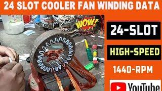 24 slot cooler motor winding aur data! Delhi set cooler motor winding 1440 RPM