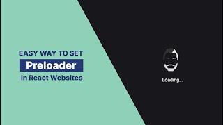 How To Make Website Preloader Using ReactJs | Page Loading, Website Loading Animation | #react #css