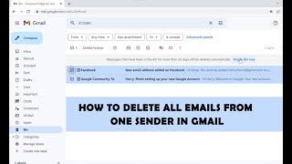 How to delete all emails from one sender in Gmail - Easy Method