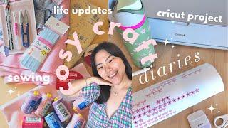 cosy craft days in my life  [ rearranging my craft room, life updates, sewing & Cricut ]