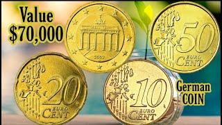 10,20 and 50 Euro cent Germany 2002 coin value in india,PKR and Bangla/German currency rate today..