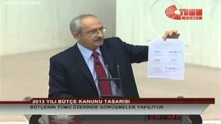 Kemal Kılıçdaroğlu'nun bütçe konuşmasının en önemli bölümü