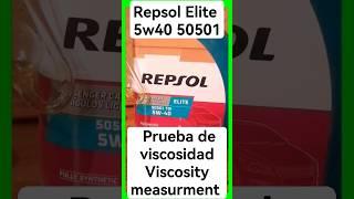 Aceite-motor Repsol Elite 5w4  50501 prueba de viscosidad con viscosimetro 