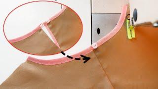 Sewing Tips And Tricks | Perfect Neckline With Slit And Button Loop