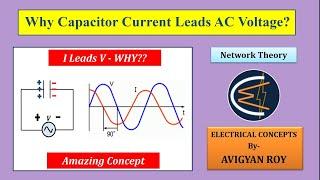 Why Does Capacitor Current Lead AC Voltage? || Electrical Concepts.