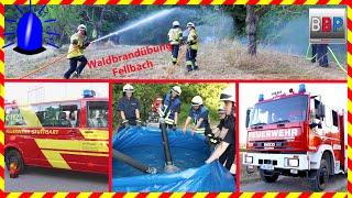 Waldbrandübung, Fellbach, 14.07.2023.