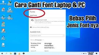 Cara Mengubah Font Atau Tulisan di Laptop Windows 10