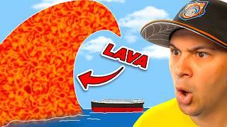 1000 FT LAVA Wave vs Titanic!