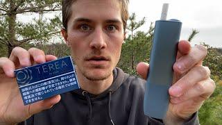 Cigarette Smoker Uses a Heat-Not-Burn Device for the First Time