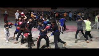 Bacha party fight boxing karate by jabir bangash