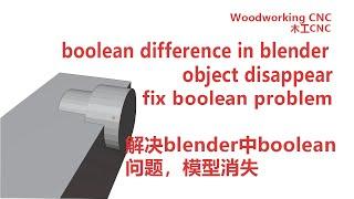 boolean difference object disappear,fix boolean problem,blender tutorial,woodworking CNC