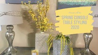 Decorate with Me Spring Console Table Styling 2020 #decoratewithme #springdecor #spring2020