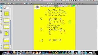 Factorising Quadratics