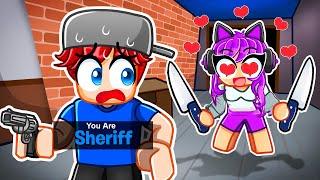 MURDERER Has a CRUSH ON ME in Murder Mystery 2! (Roblox)