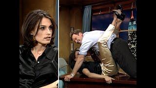 Famke Janssen Crushes Conan with her Thighs | Late Night with Conan O’Brien