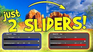 *WOW* A 2 Slider Sky Replacement - With Blend If in Photoshop CC