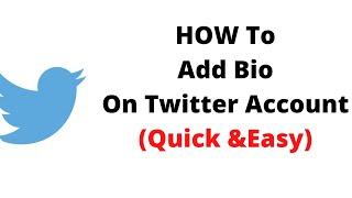 how to add bio on twitter