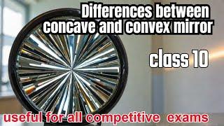 DIFFERENCES BETWEEN CONCAVE MIRROR AND CONVEX MIRROR class10