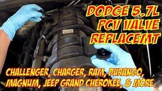 Dodge 5.7L PCV Valve replacement. Hellcat, Durango, RAM, Challenger, Magnum, 300, & more.