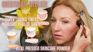 Full Face WESTMAN ATELIER feat. VITAL PRESSED SKINCARE POWDER  +  TINTED HIGHLIGHT PEAU DE SANTÉ