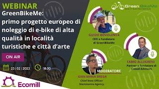 GreenBikeMe: primo progetto europeo di noleggio di e-bike di alta qualità