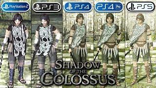 Shadow of the Colossus | PS2 vs PS3 vs PS4 vs PS4 Pro vs PS5 | Graphics Comparison (Side by Side) 4K