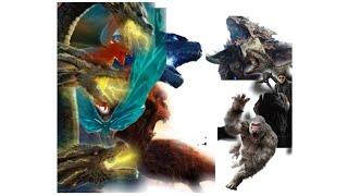 Godzilla Kong Ghidorah Rodan Mothra vs Mega Kaiju Indominus Rex Doc Ock Cloverfield George