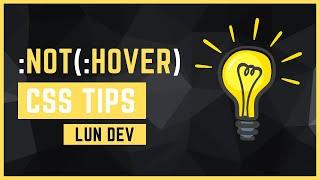 Tip Using Not Hover Selector in CSS | CSS Tutorial