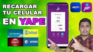 Como hacer Recargas con Yape a tu Celular o Poner Saldo a tus Contactos /Movistar, Claro, bitel 2023