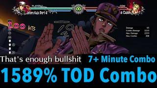 15,894 Damage Part 4 Jotaro Nonuple Time Stop TOD Combo | All Star Battle R