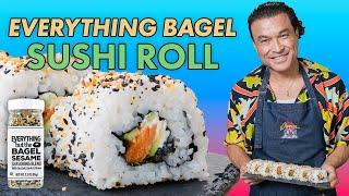 Everything Bagel Sushi Roll (Vegan) | Dinner In Place