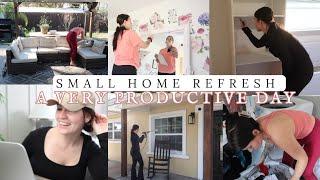 Home refresh and get it all done with me ! Bedroom refresh, cleaning inside and outside !