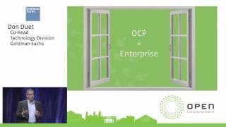 OCP Summit 2015 - Goldman Sachs