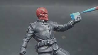 Painting Red Skull & Zombie Quicksilver | Marvel Zombies Zombicide Miniatures Tutorial